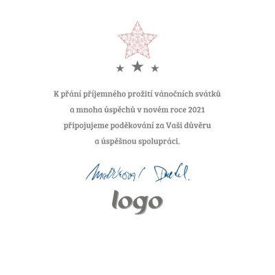 Čtvercové vánoční přání 122
