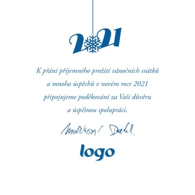 Čtvercové vánoční přání 150
